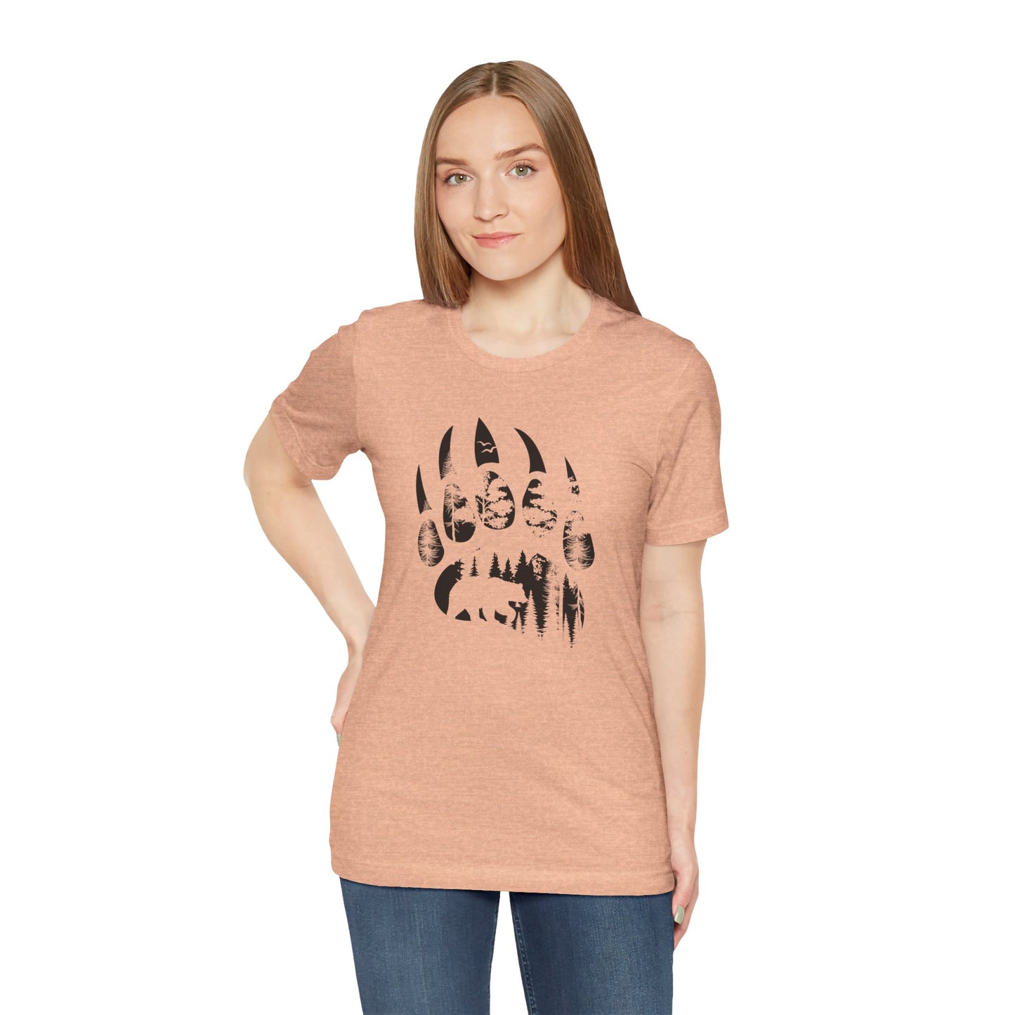 Bear Print Adult Unisex Tee Shirt by Zoo Guide™