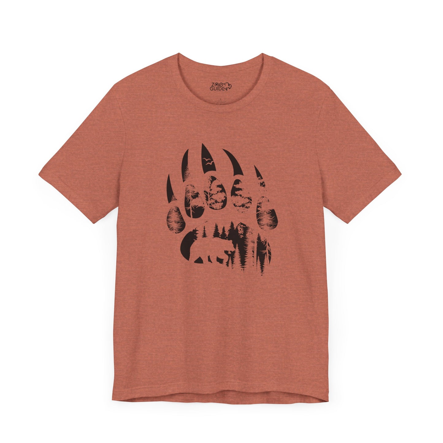 Bear Print Adult Unisex Tee Shirt by Zoo Guide™