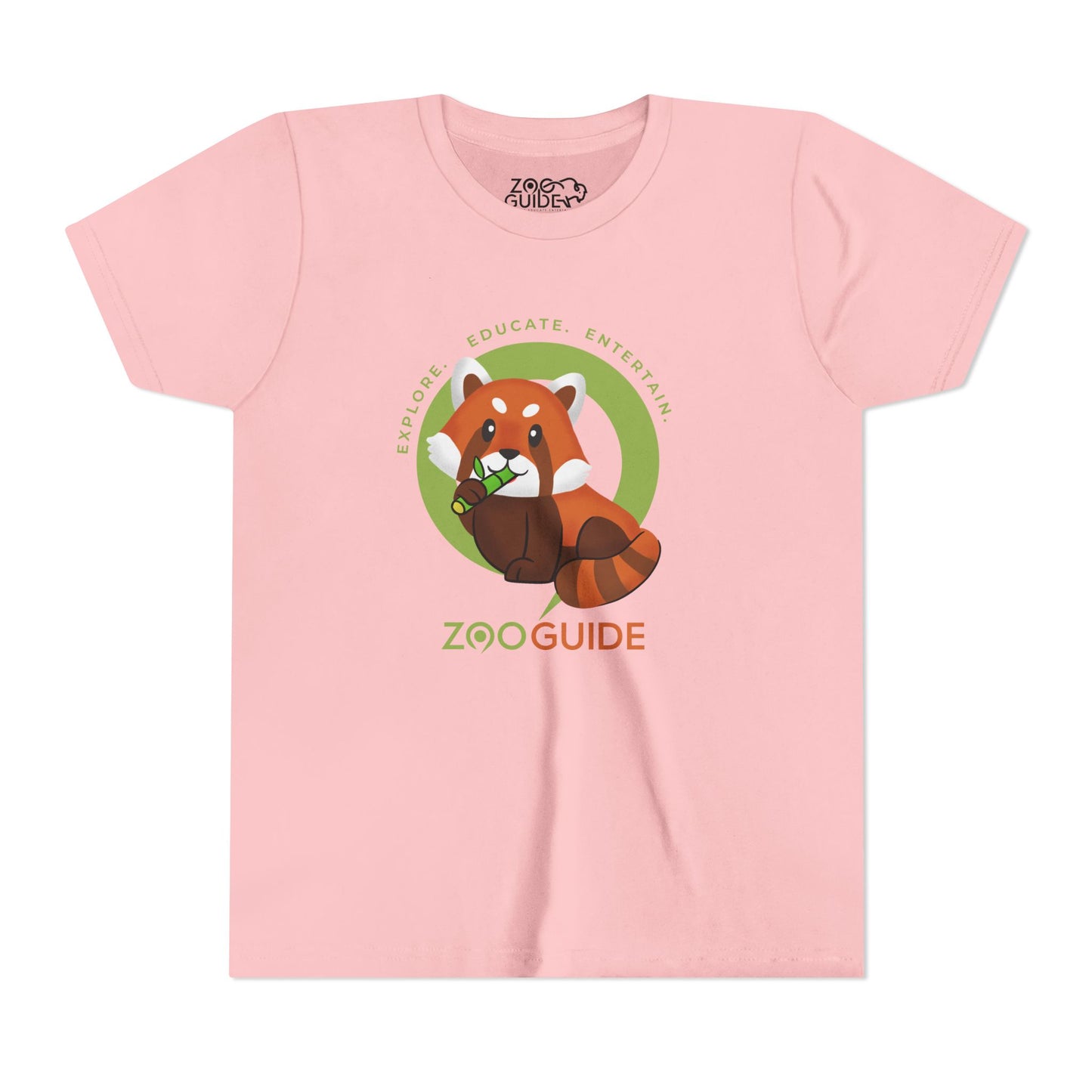 Red Panda Eating Bamboo in Zoo Guide™ Waypoint Icon Youth Tee Shirt by Zoo Guide™