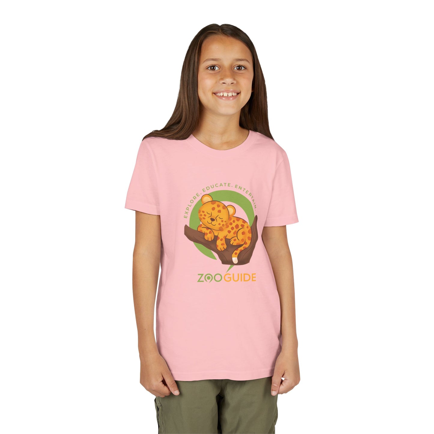 African Leopard in Tree in Zoo Guide™ Waypoint Icon Youth Tee Shirt by Zoo Guide™