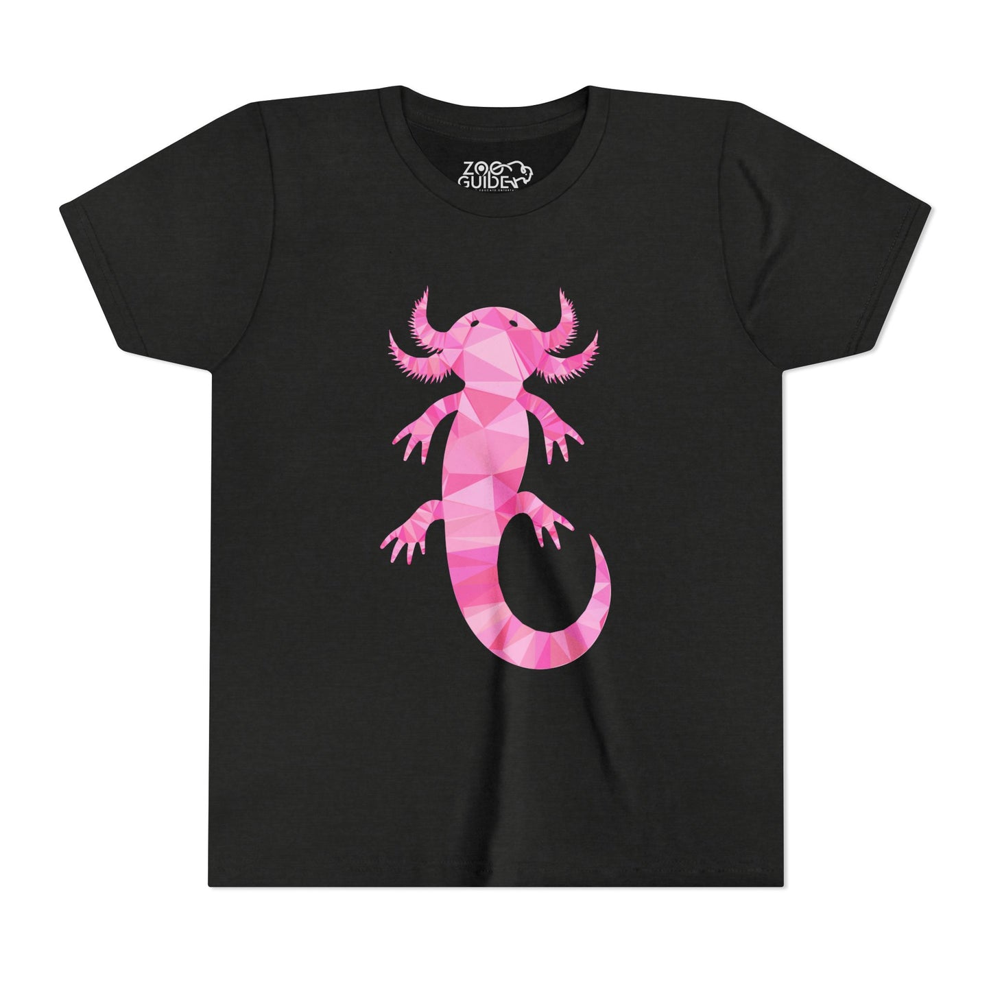 Axolotl Geometric Design Youth Tee Shirt by Zoo Guide™