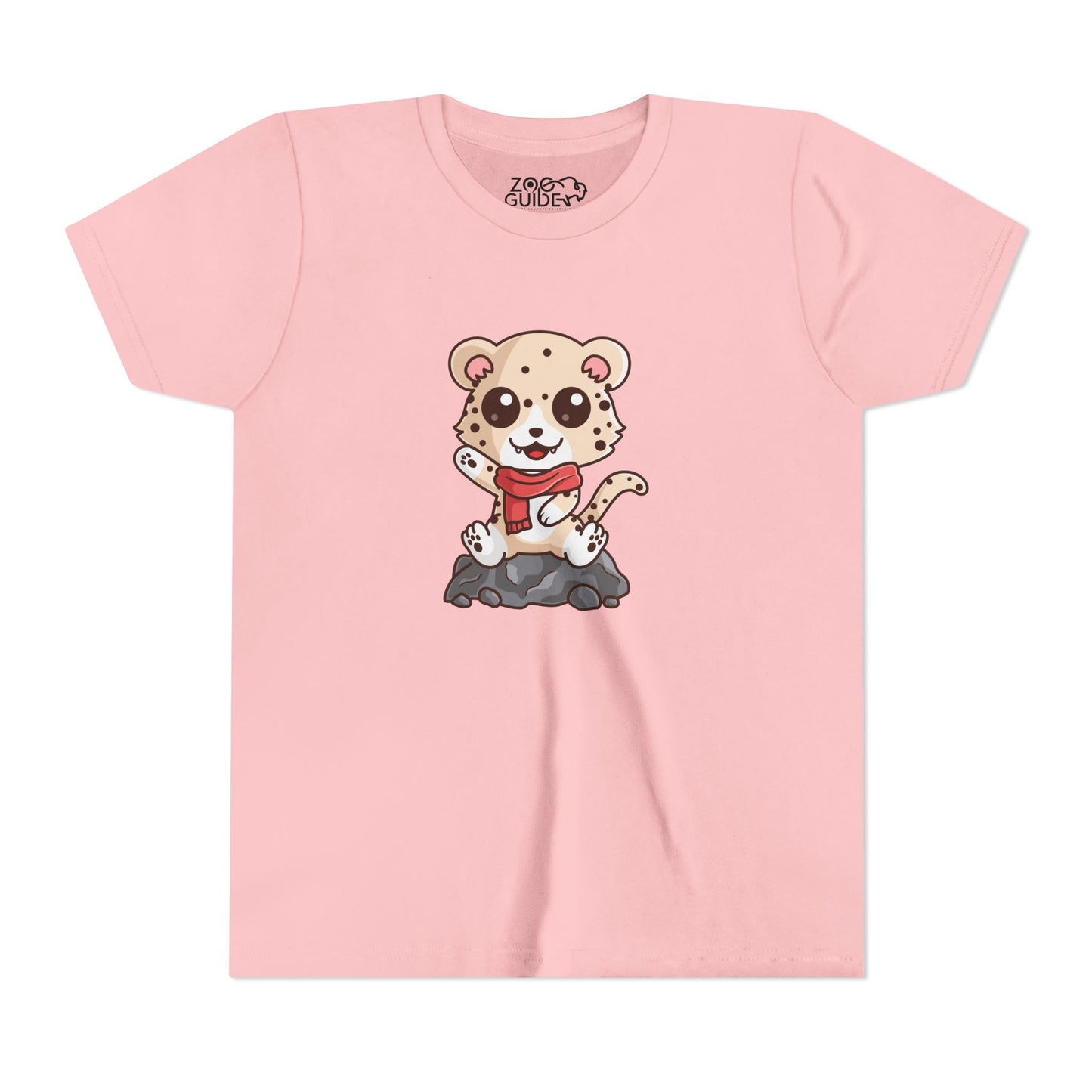 Snow Leopard Kawaii Style Youth Tee Shirt by Zoo Guide™