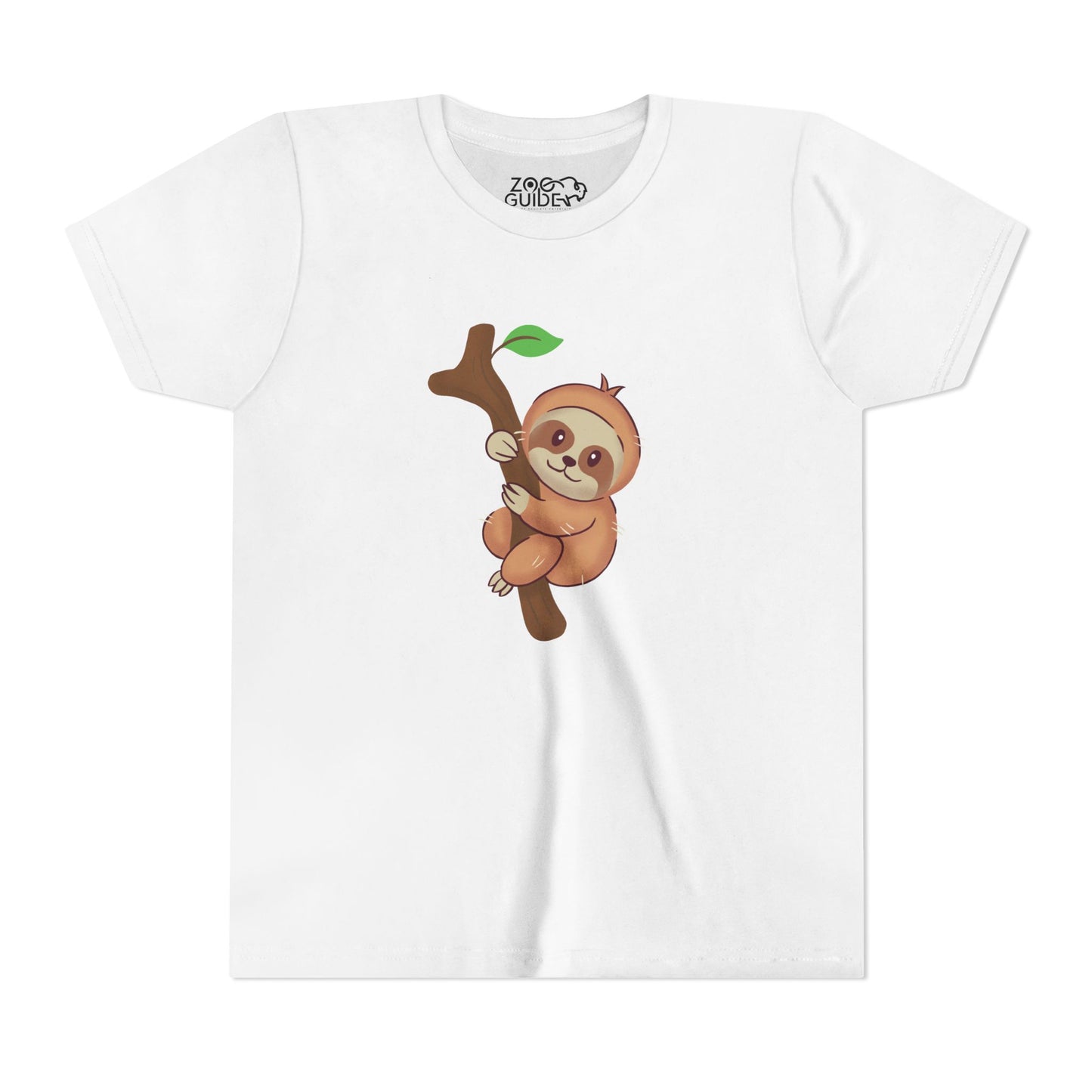 Sloth Tree Branch Youth Tee Shirt by Zoo Guide™
