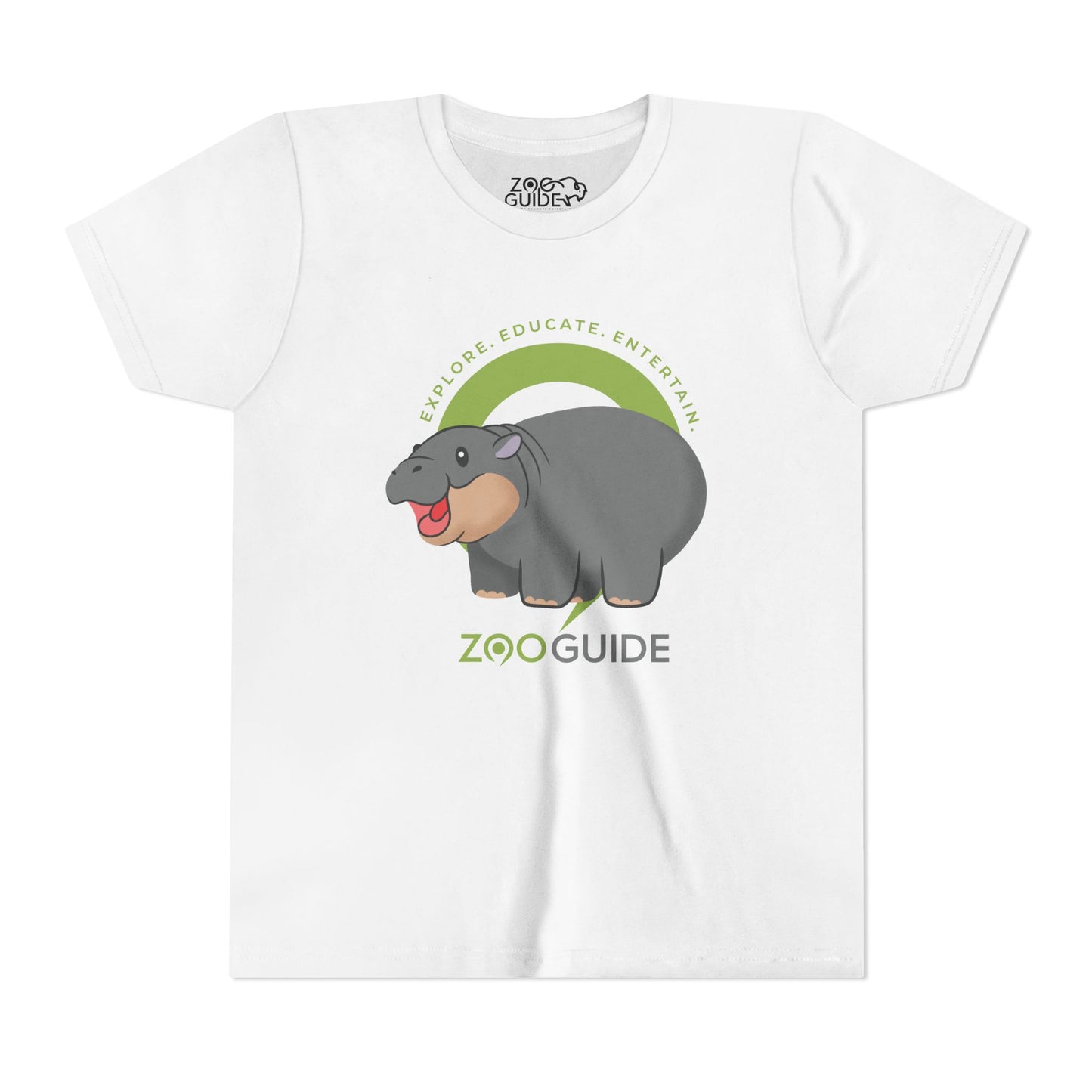 Pygmy Hippo Open Mouth in Zoo Guide™ Waypoint Icon Youth Tee Shirt by Zoo Guide™
