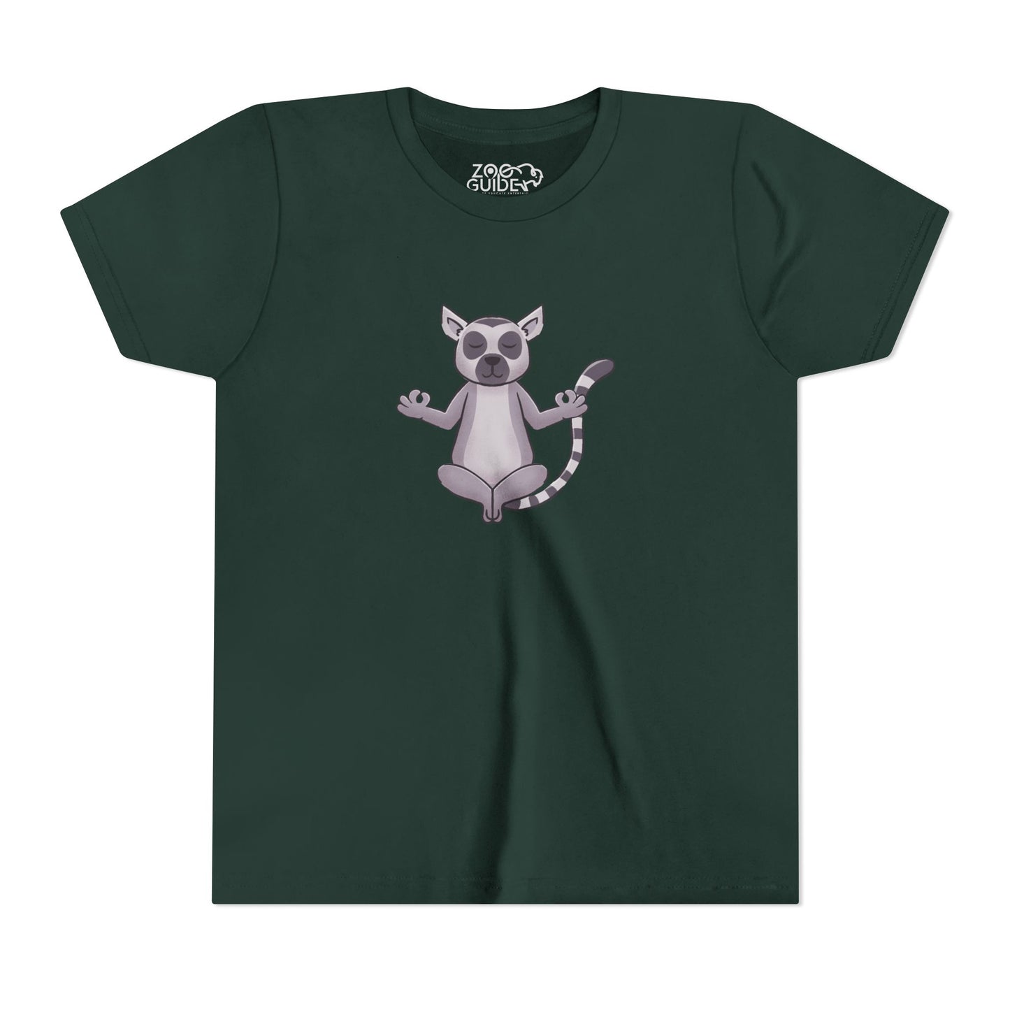 Ring-tailed Lemur Meditating Youth Tee Shirt by Zoo Guide™
