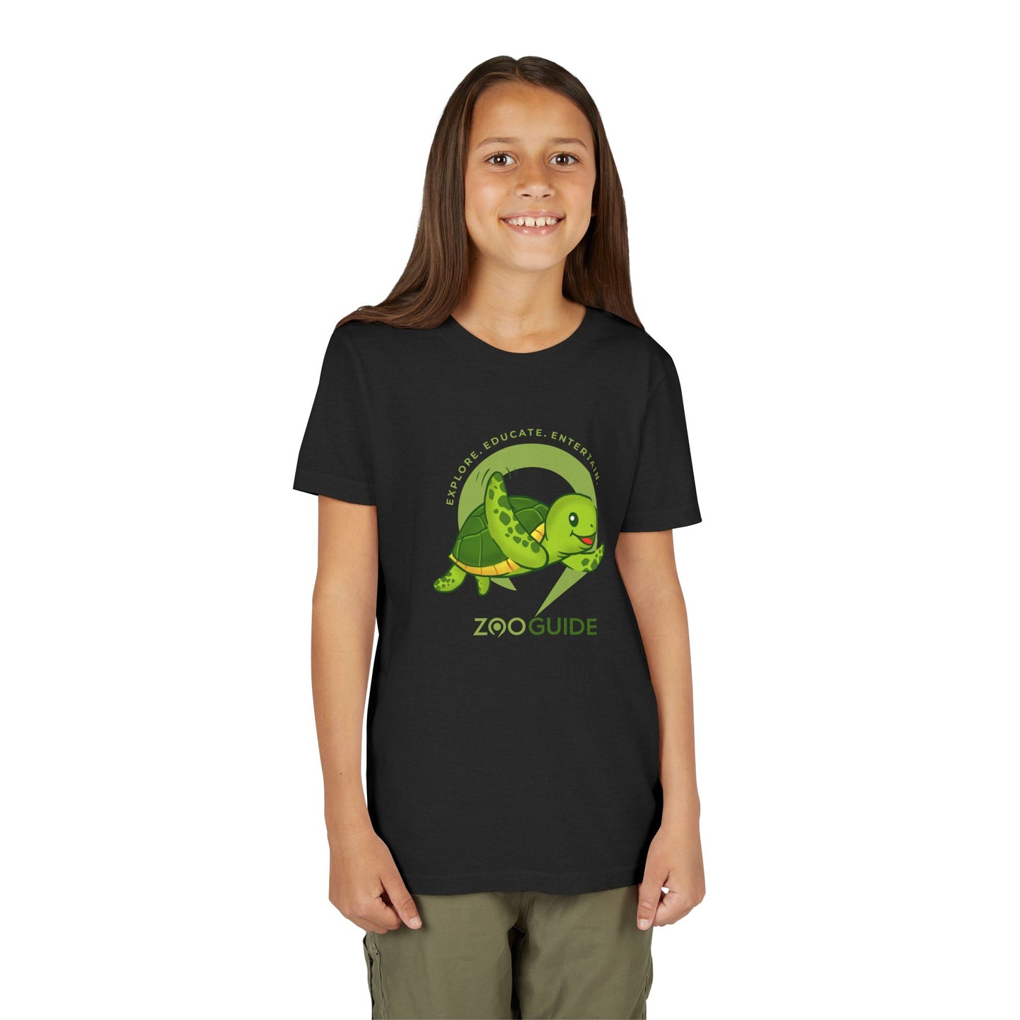 Sea Turtle in Zoo Guide™ Waypoint Icon Youth Tee Shirt by Zoo Guide™