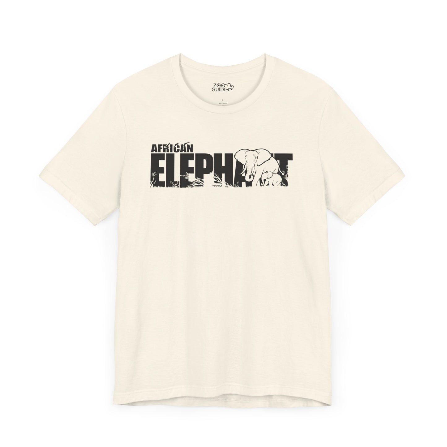 AFRICAN ELEPHANT Adult Unisex Tee Shirt by Zoo Guide™