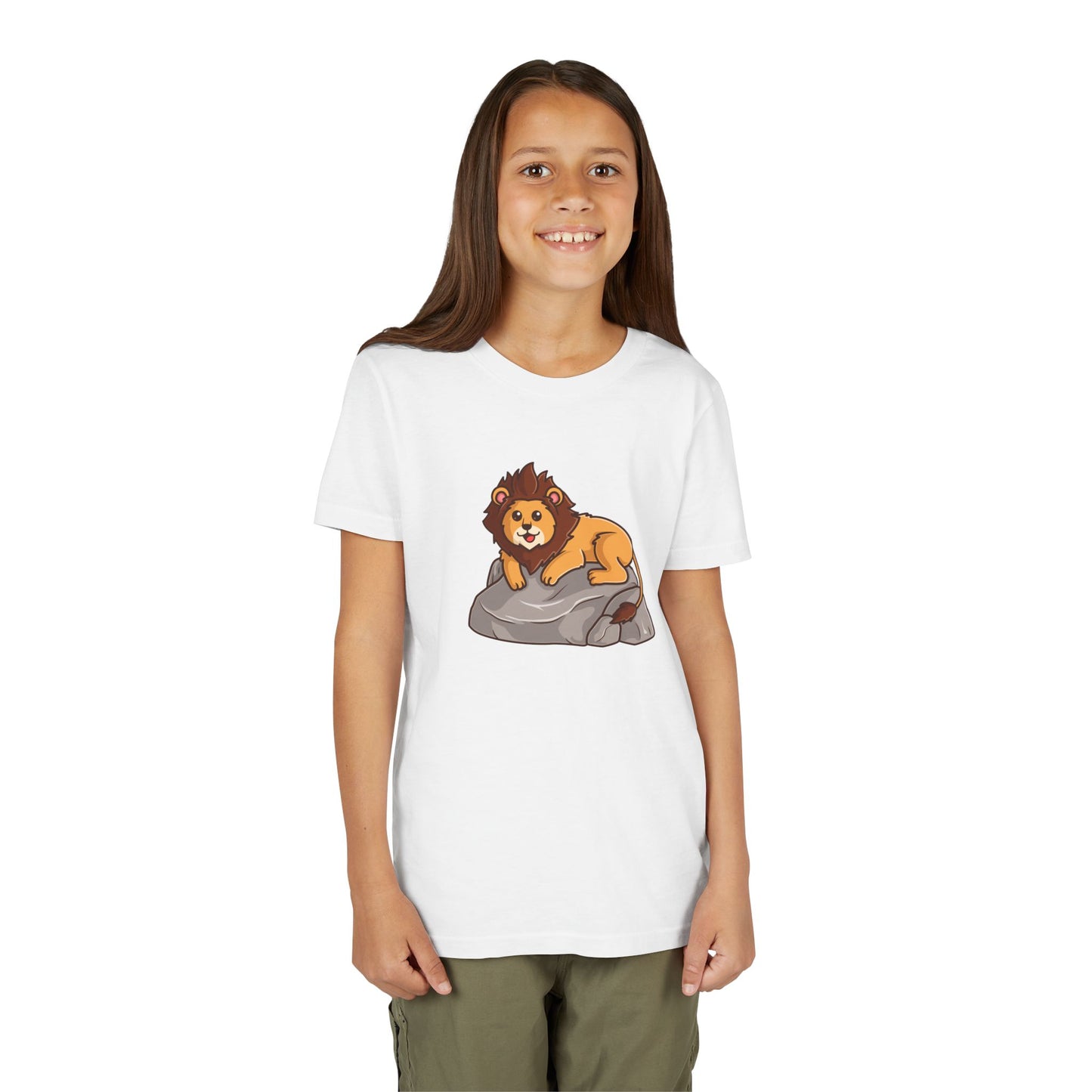 African Lion Kawaii Style Youth Tee Shirt by Zoo Guide™