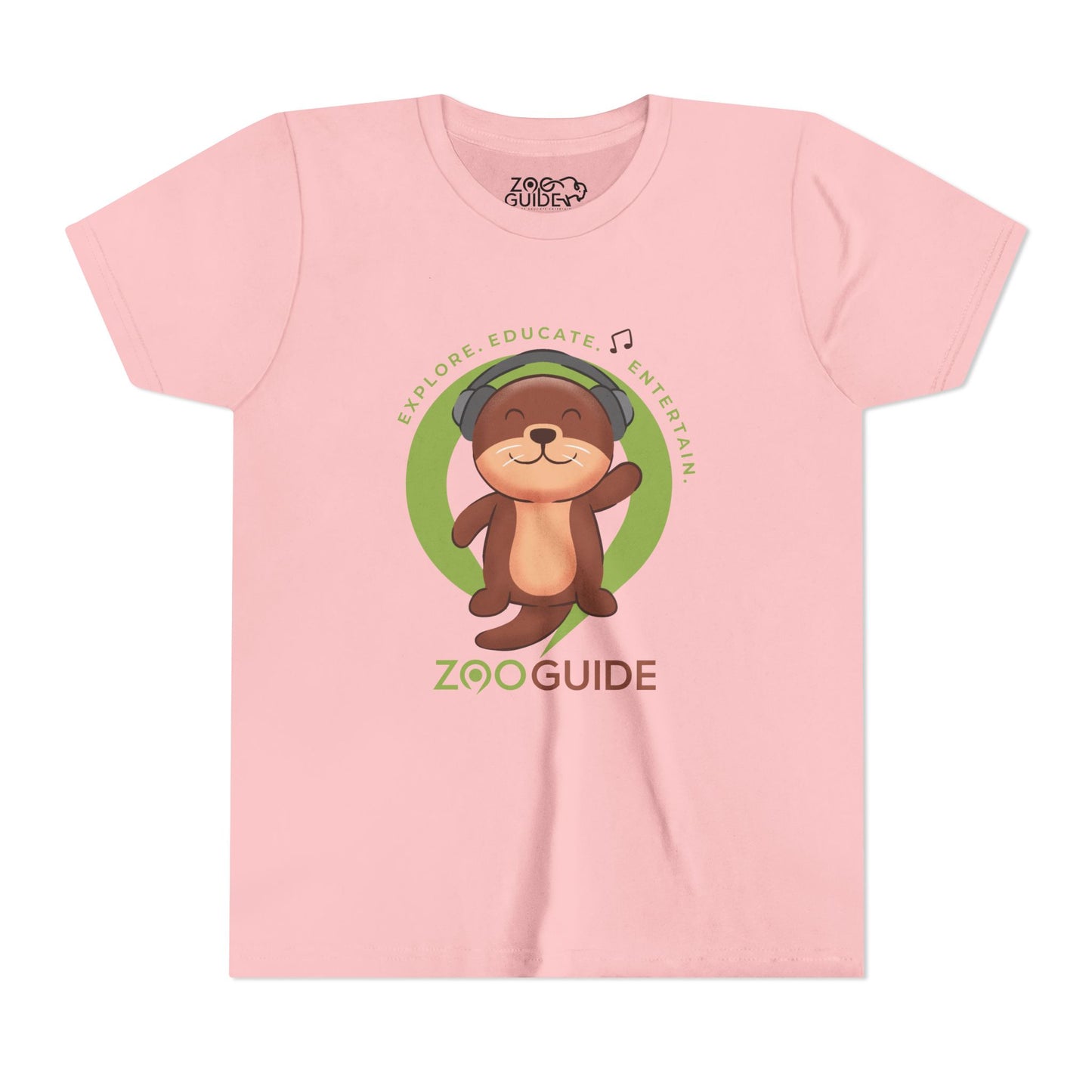 Asian Small Clawed Otter Jammin' in Zoo Guide™ Waypoint Icon Youth Tee Shirt by Zoo Guide™