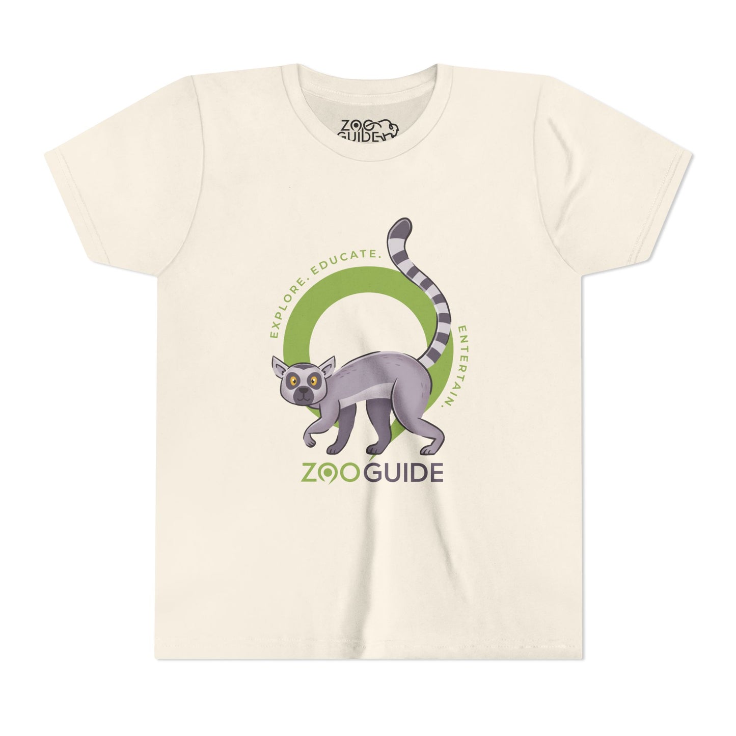 Ring-tailed Lemur in Zoo Guide™ Waypoint Icon Youth Tee Shirt by Zoo Guide™