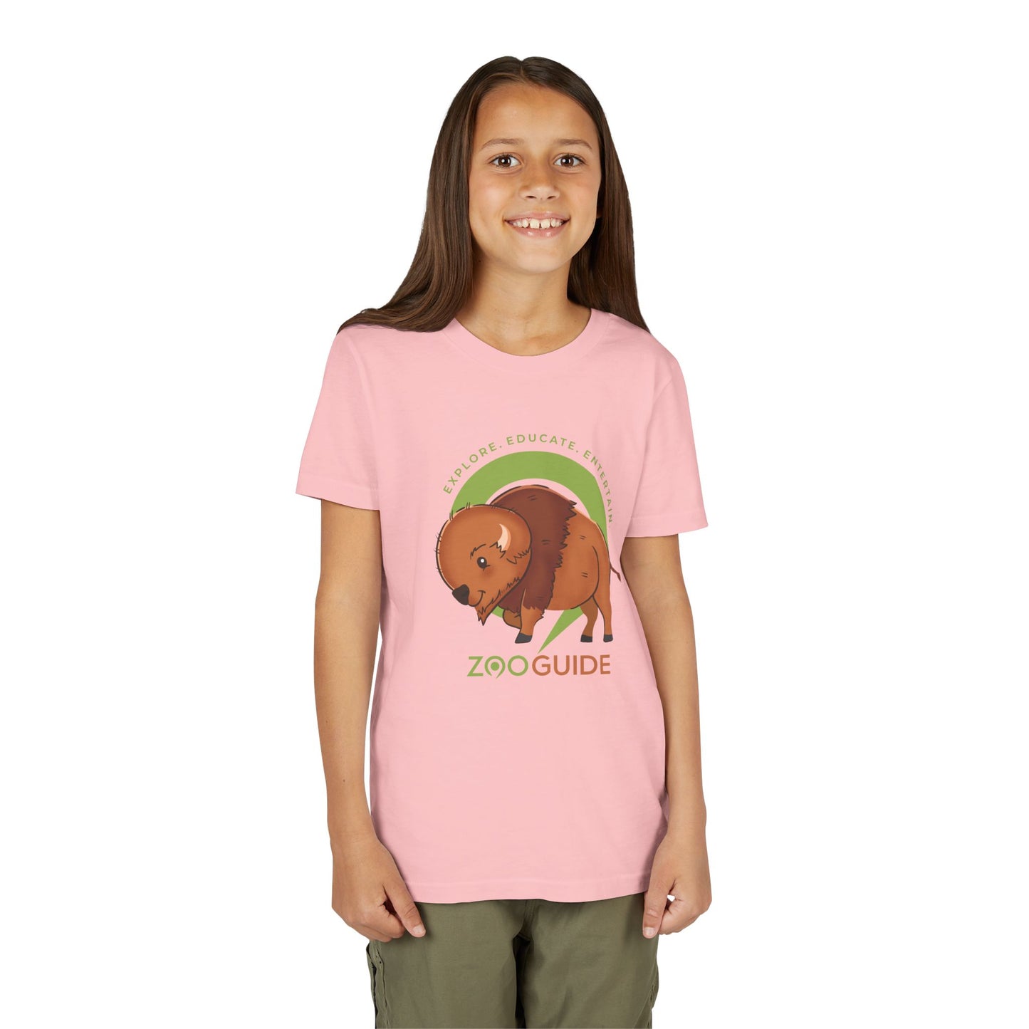 American Bison in Zoo Guide™ Waypoint Icon Youth Tee Shirt by Zoo Guide™