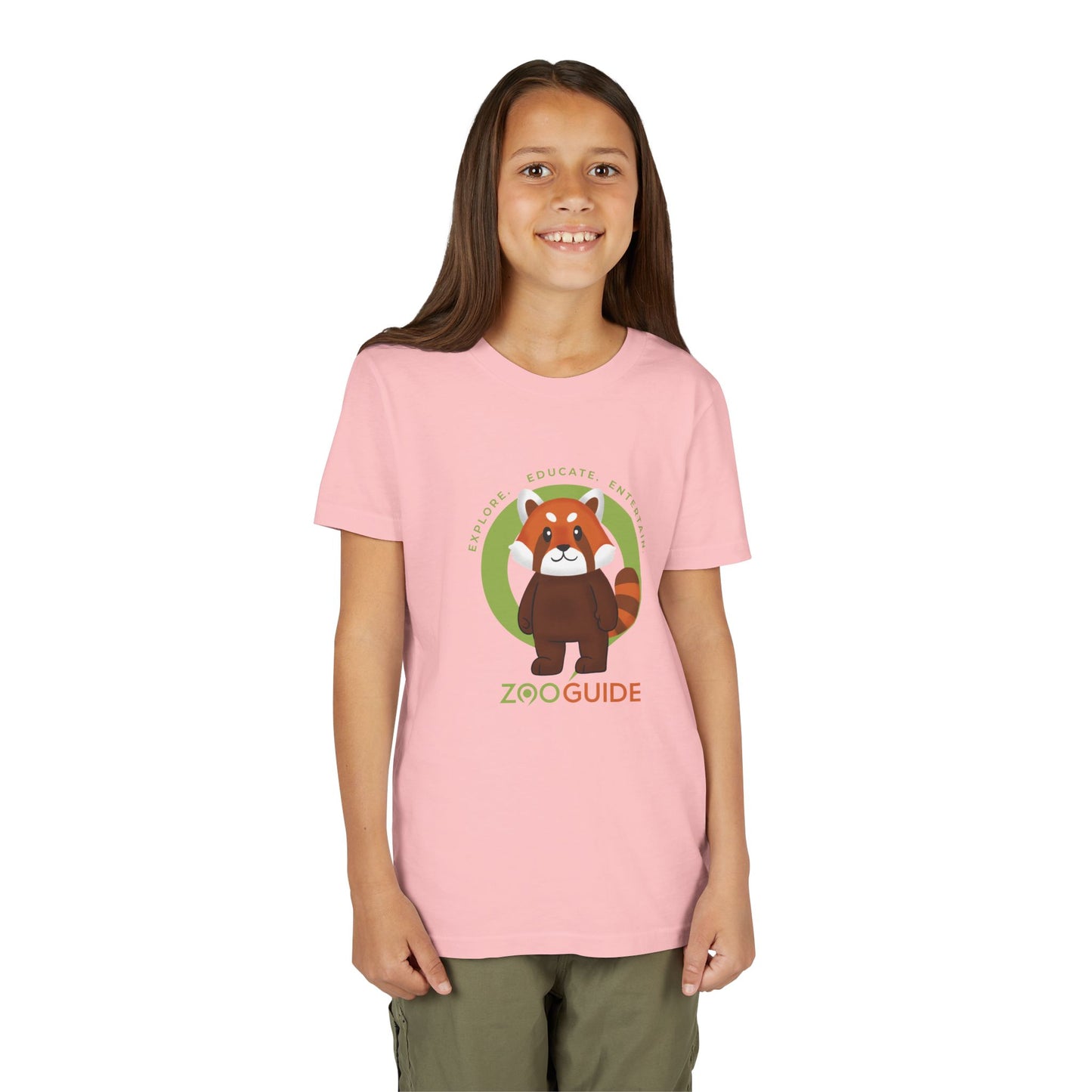 Red Panda Standing in Zoo Guide™ Waypoint Icon Youth Tee Shirt by Zoo Guide™