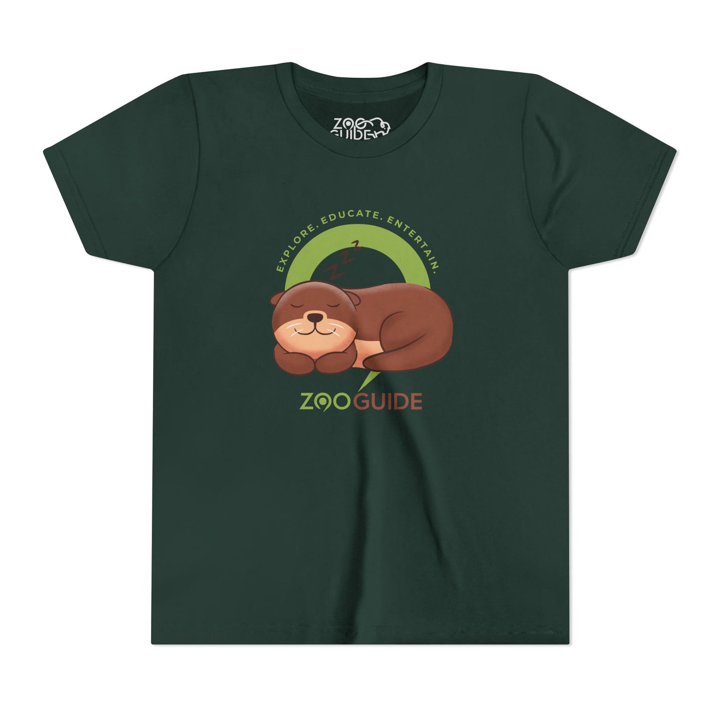 Asian Small Clawed Otter Sleepin' in Zoo Guide™ Waypoint Icon Youth Tee Shirt by Zoo Guide™