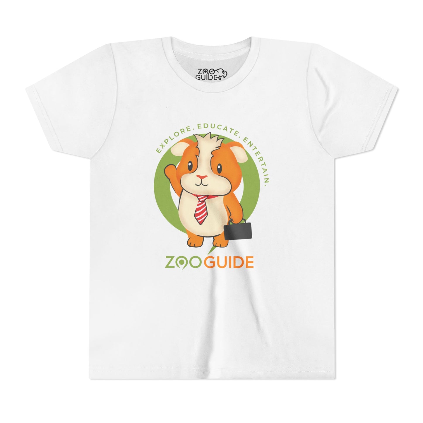Guinea Pig "Off to Work" in Zoo Guide™ Waypoint Icon Youth Tee Shirt by Zoo Guide™
