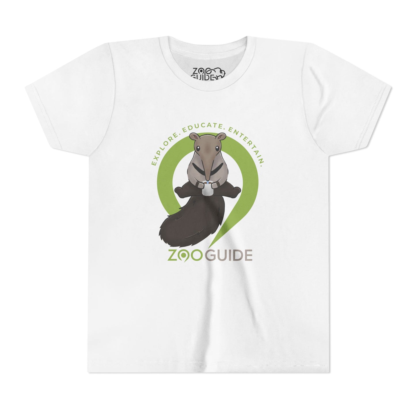Giant Anteater Drinking in Zoo Guide™ Waypoint Icon Youth Tee Shirt by Zoo Guide™