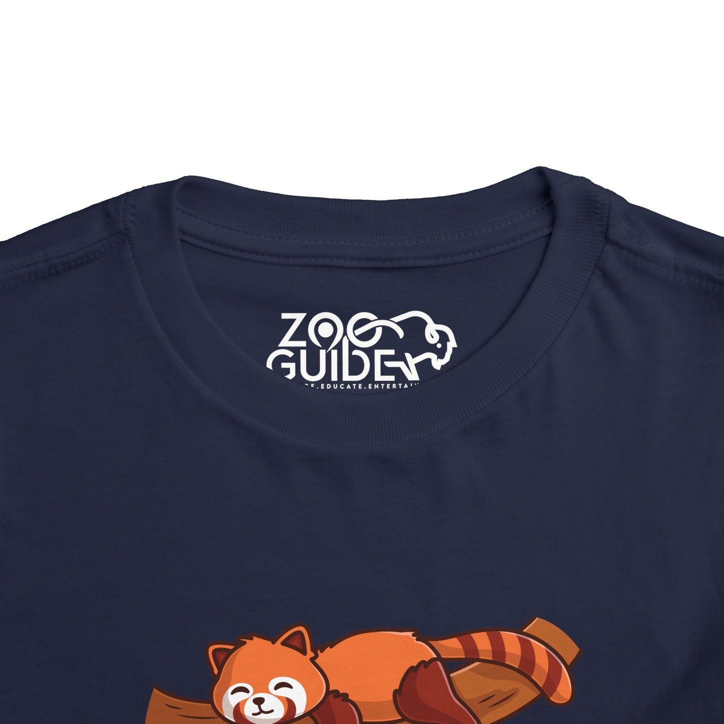 Red Panda Sleeping Kawaii Style Toddler Tee Shirt by Zoo Guide™