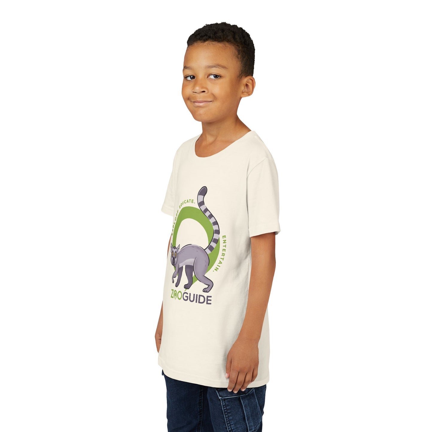 Ring-tailed Lemur in Zoo Guide™ Waypoint Icon Youth Tee Shirt by Zoo Guide™