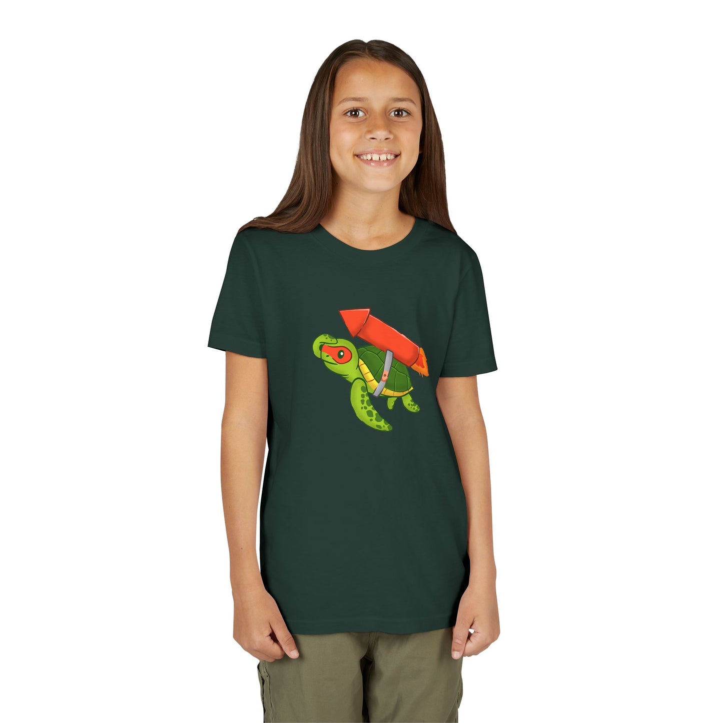 Sea Turtle on Rocket Youth Tee Shirt by Zoo Guide™