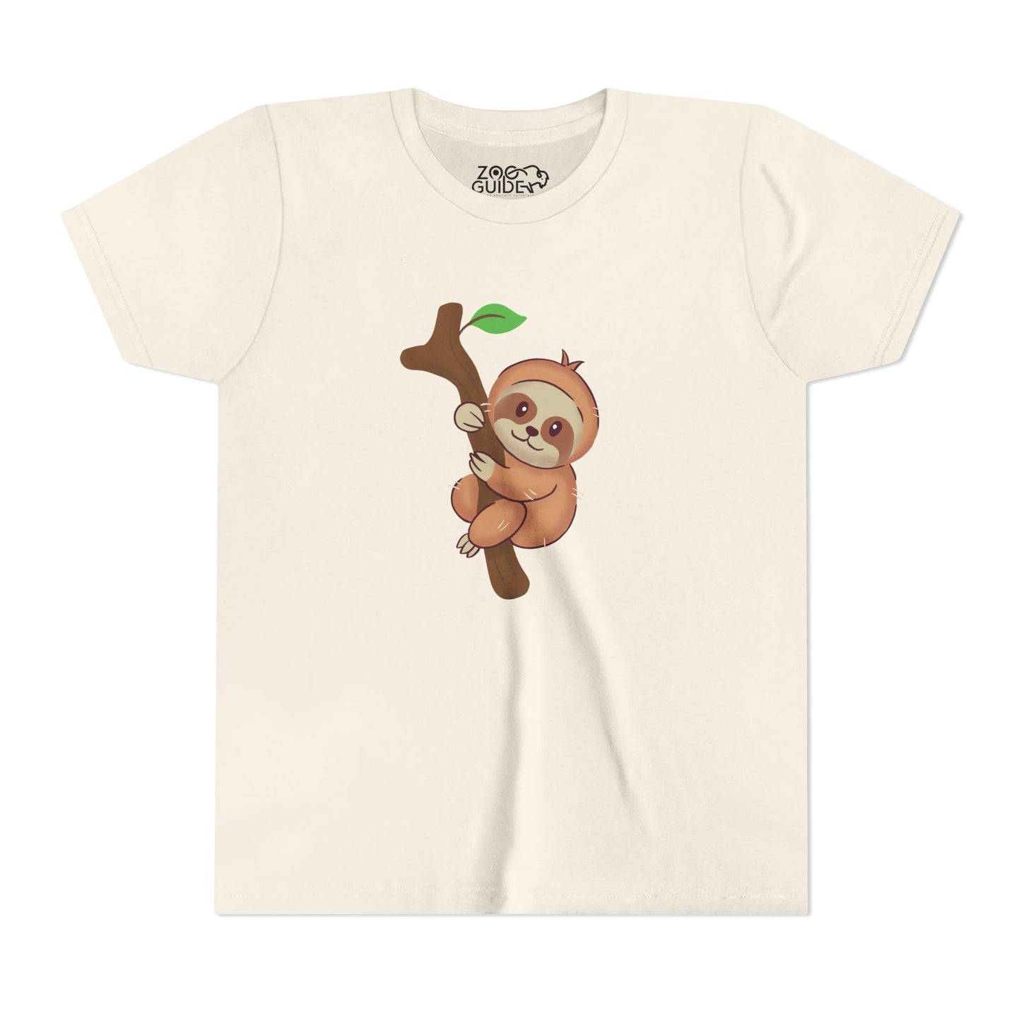 Sloth Tree Branch Youth Tee Shirt by Zoo Guide™