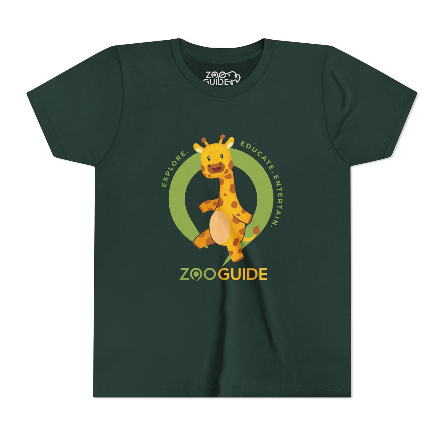 Giraffe Dancing in Zoo Guide™ Waypoint Icon Youth Tee Shirt by Zoo Guide™