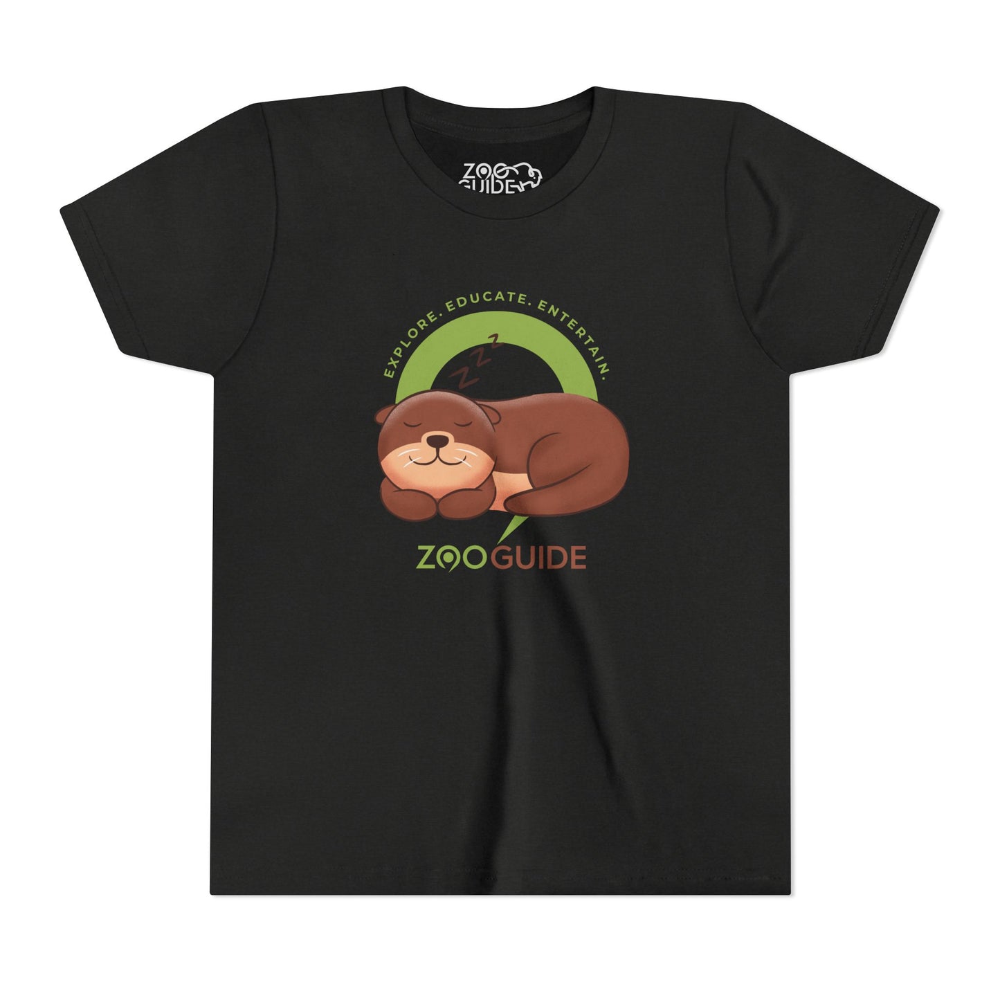 Asian Small Clawed Otter Sleepin' in Zoo Guide™ Waypoint Icon Youth Tee Shirt by Zoo Guide™