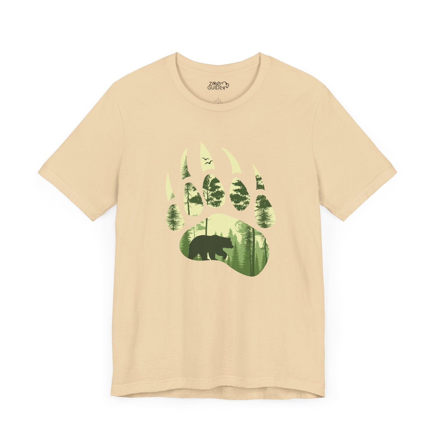 Bear Print Adult Unisex Tee Shirt by Zoo Guide™
