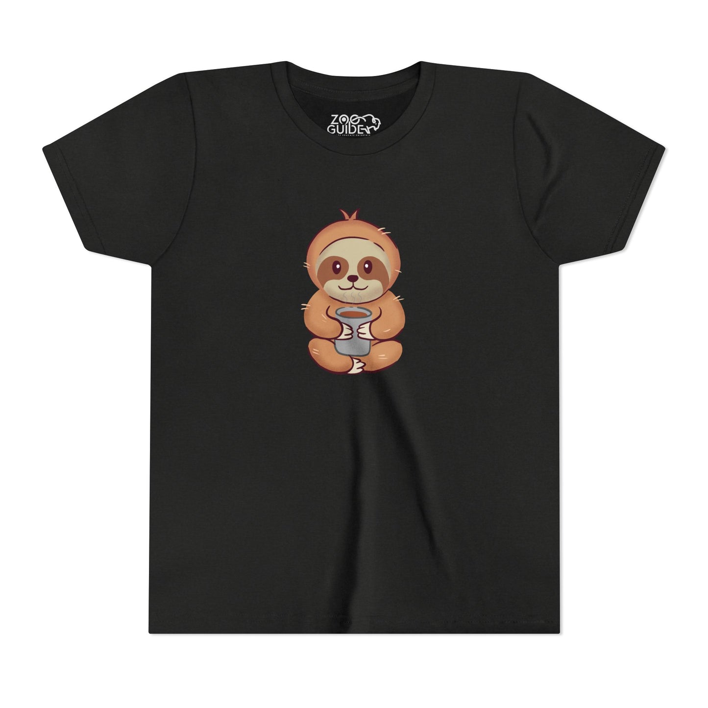 Sloth Drinking from Cup Youth Tee Shirt by Zoo Guide™