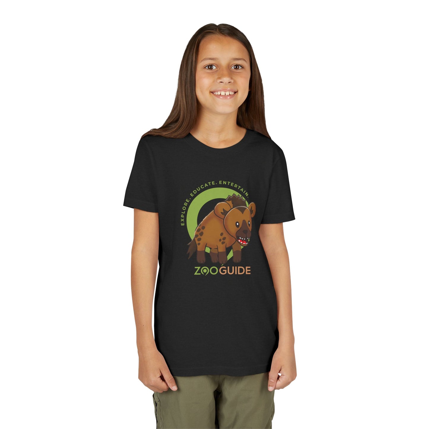 Spotted Hyena in Zoo Guide™ Waypoint Icon Youth Tee Shirt by Zoo Guide™