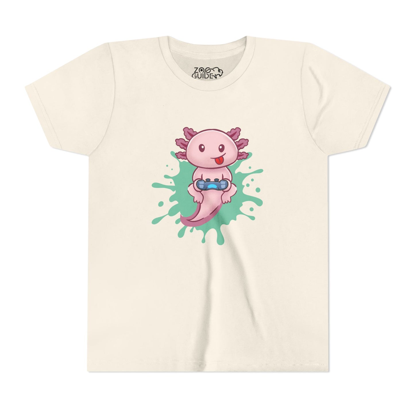 Axolotl Gaming Color Splash Youth Tee Shirt by Zoo Guide™