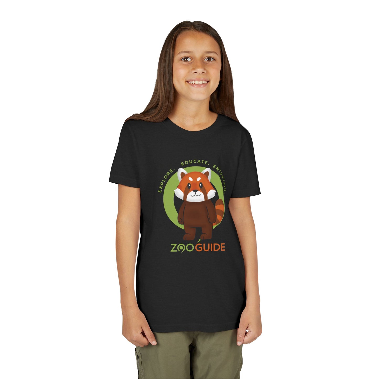 Red Panda Standing in Zoo Guide™ Waypoint Icon Youth Tee Shirt by Zoo Guide™