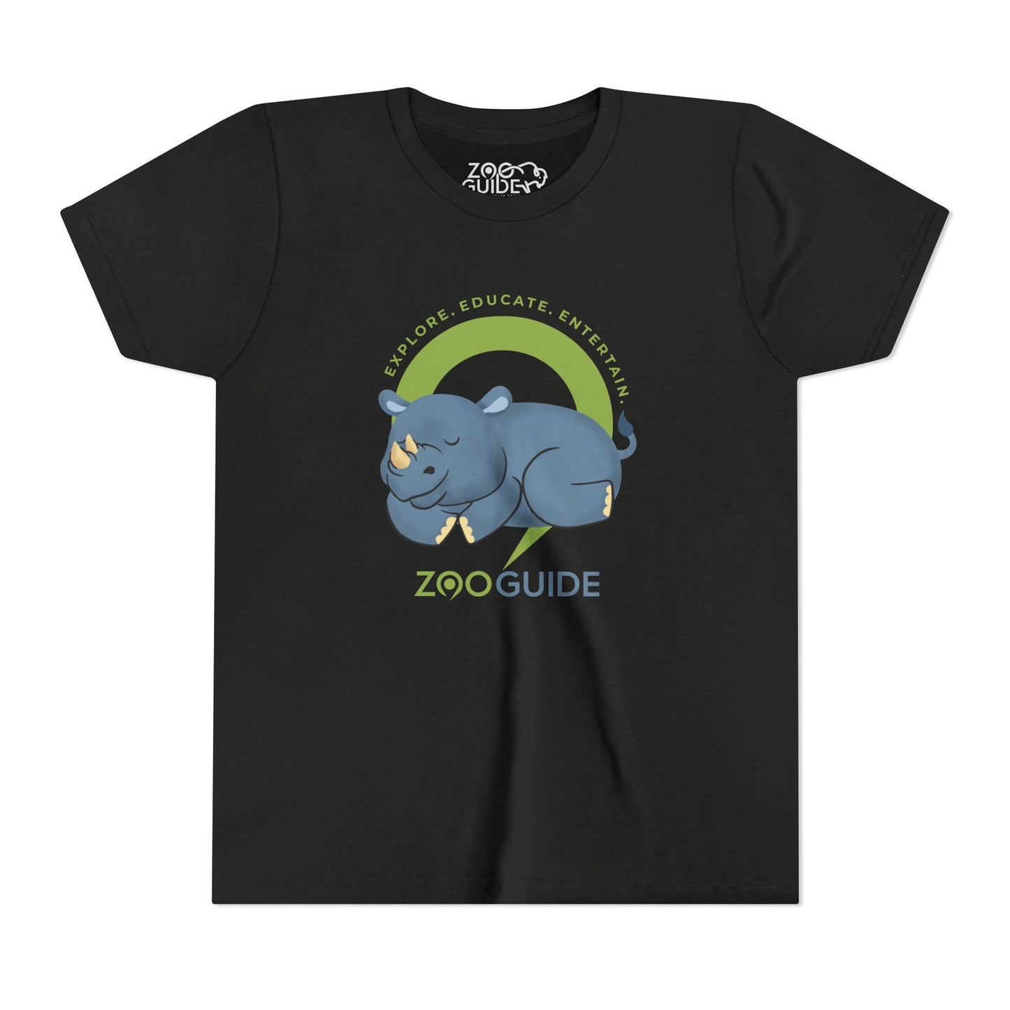 Rhino Nap Time in Zoo Guide™ Waypoint Icon Youth Tee Shirt by Zoo Guide™
