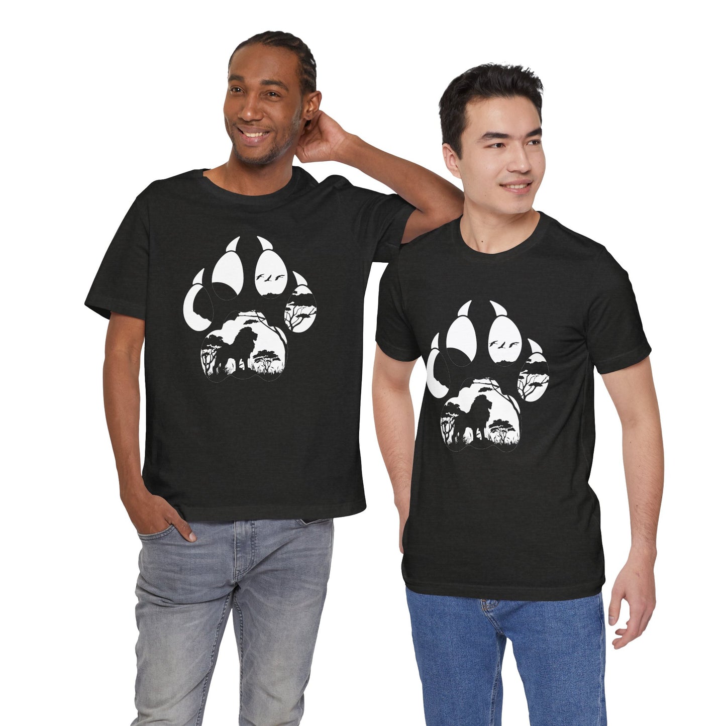 African Lion Print Adult Unisex Tee Shirt by Zoo Guide™