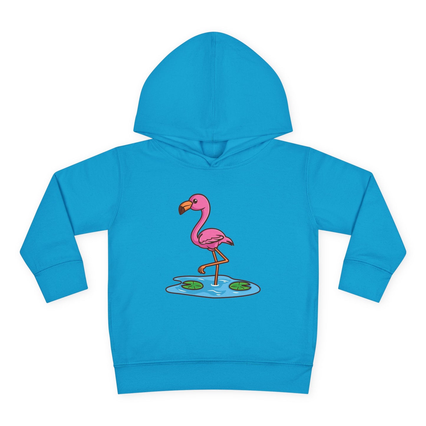 Flamingo Kawaii Style Toddler Pullover Fleece Hoodie by Zoo Guide™