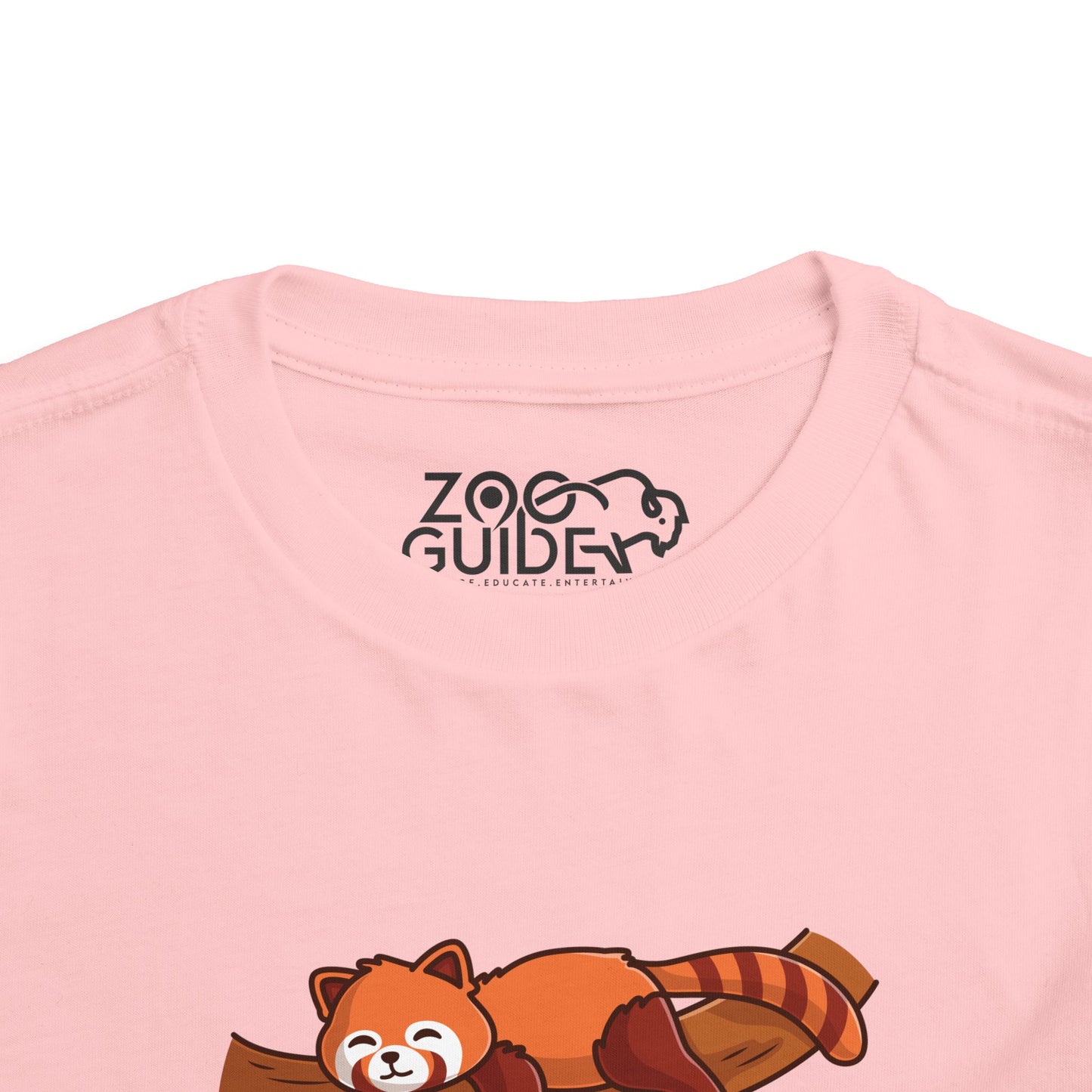 Red Panda Sleeping Kawaii Style Toddler Tee Shirt by Zoo Guide™