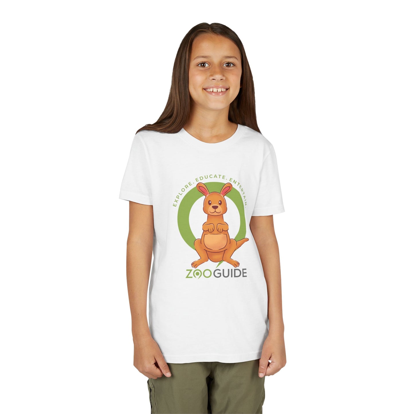 Red Kangaroo in Zoo Guide™ Waypoint Icon Youth Tee Shirt by Zoo Guide™