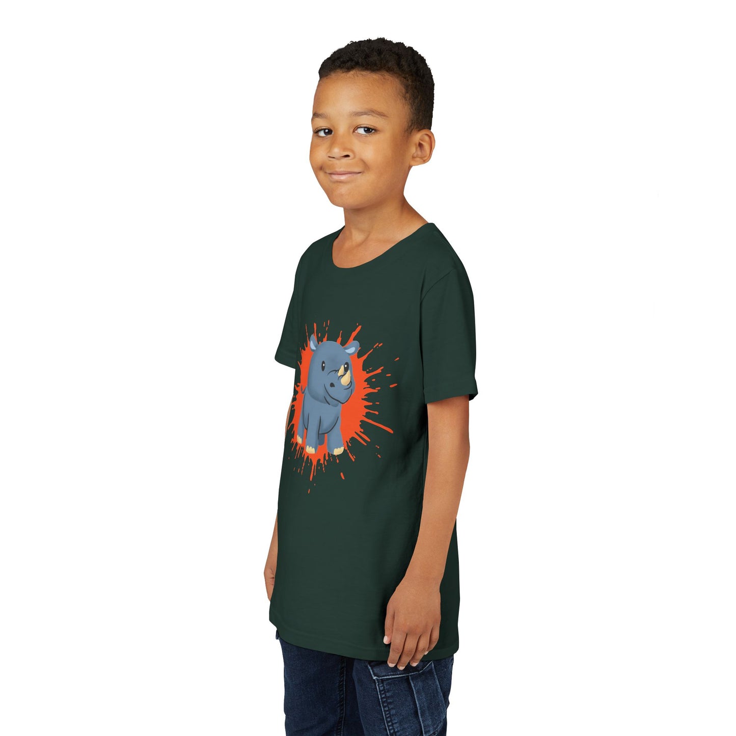 Rhino Color Splash Youth Tee Shirt by Zoo Guide™