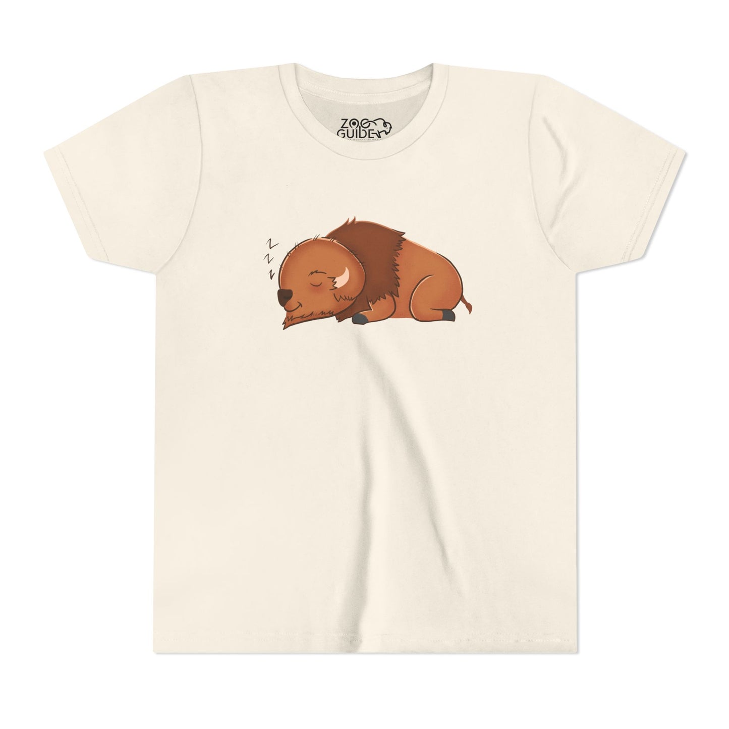 American Bison Sleeping Youth Tee Shirt by Zoo Guide™