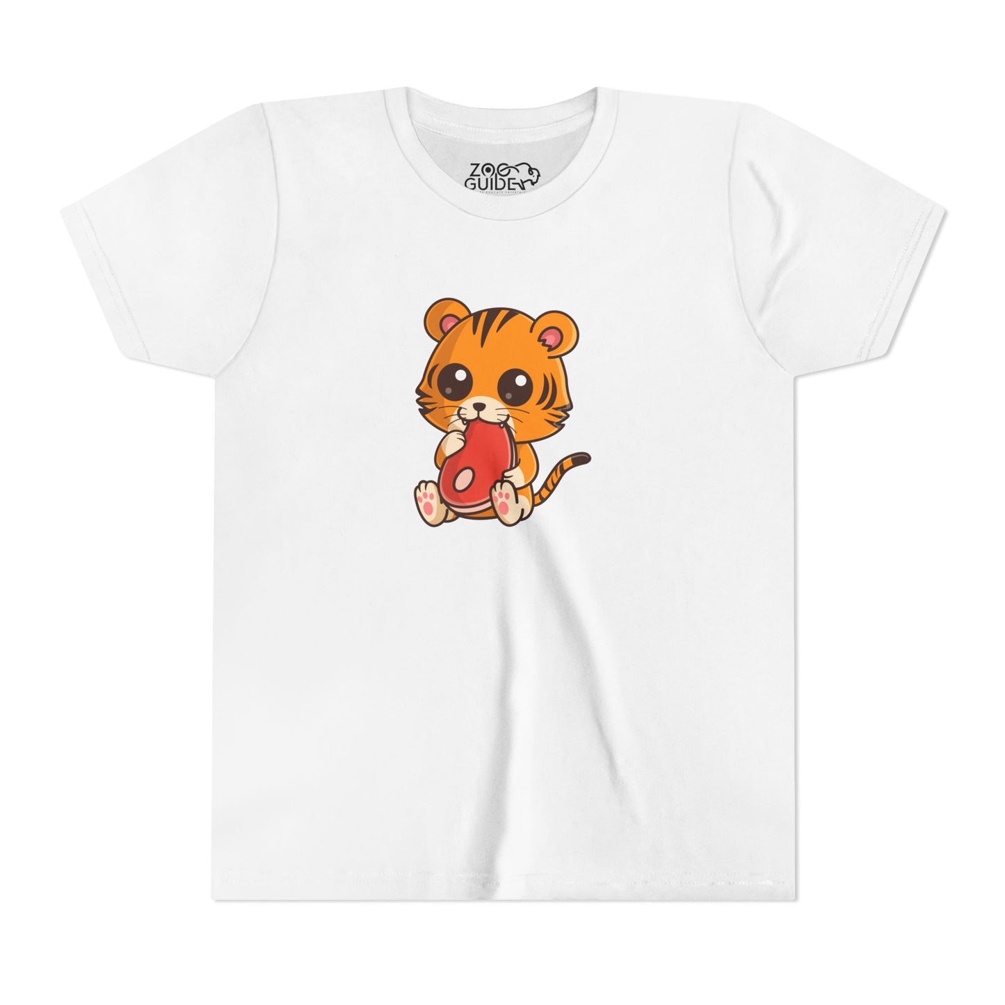 Tiger Snackn' Kawaii Style Youth Tee Shirt by Zoo Guide™