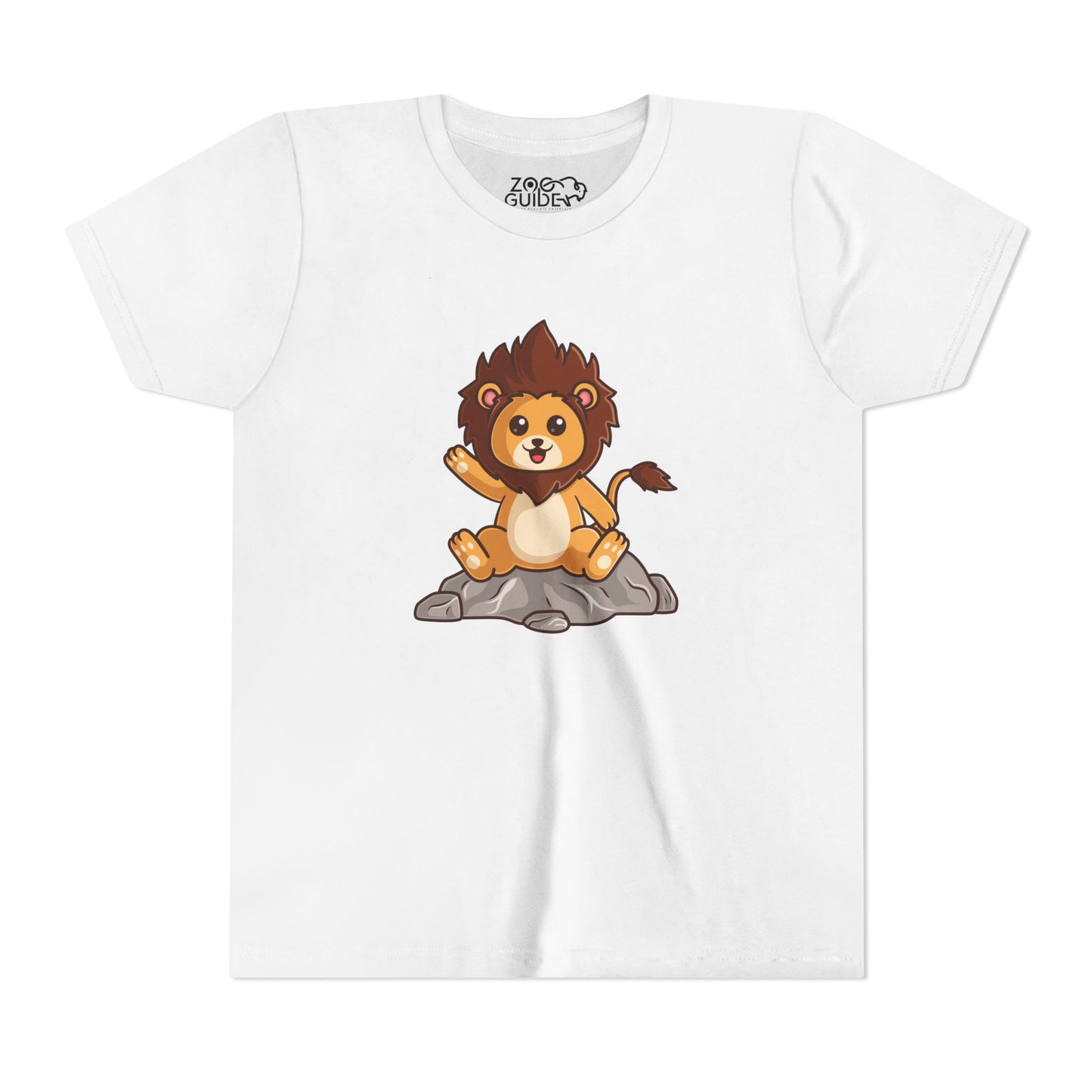 African Lion Kawaii Style Youth Tee Shirt by Zoo Guide™