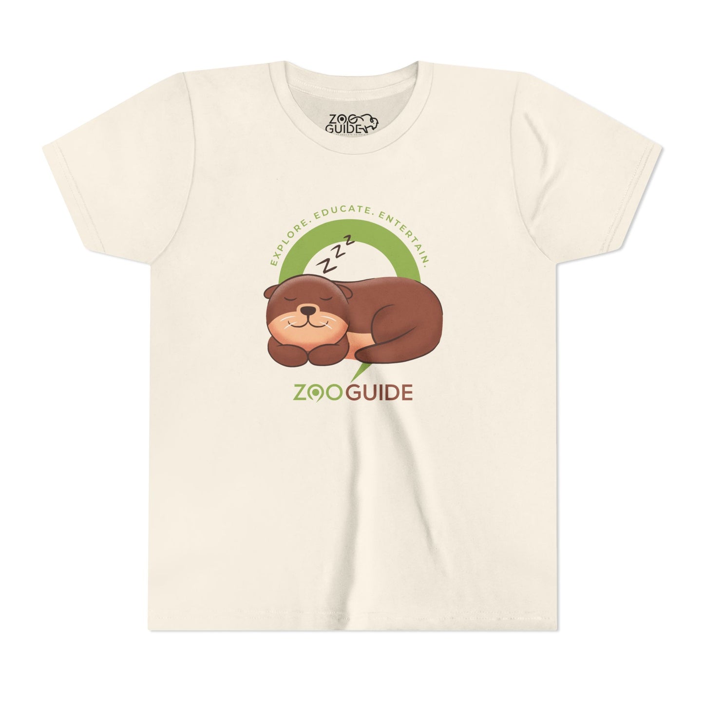 Asian Small Clawed Otter Sleepin' in Zoo Guide™ Waypoint Icon Youth Tee Shirt by Zoo Guide™