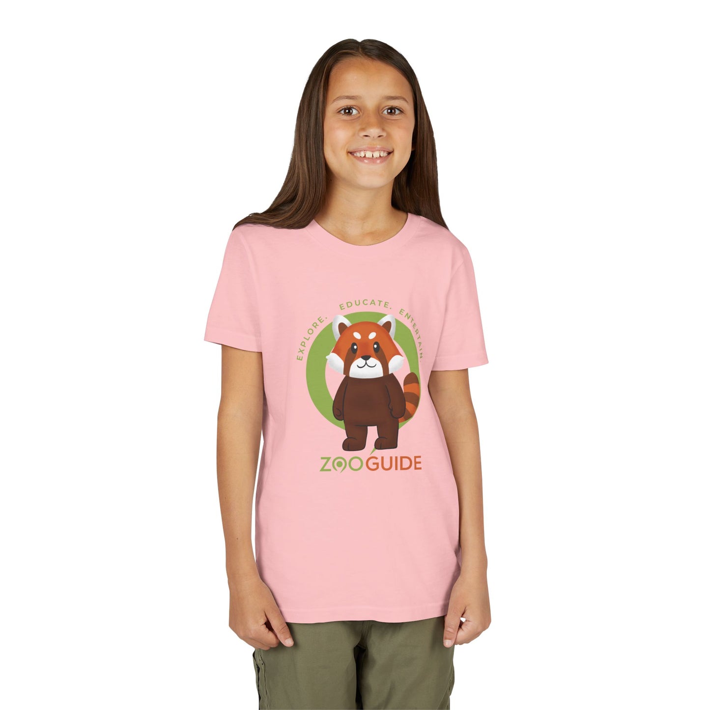 Red Panda Standing in Zoo Guide™ Waypoint Icon Youth Tee Shirt by Zoo Guide™