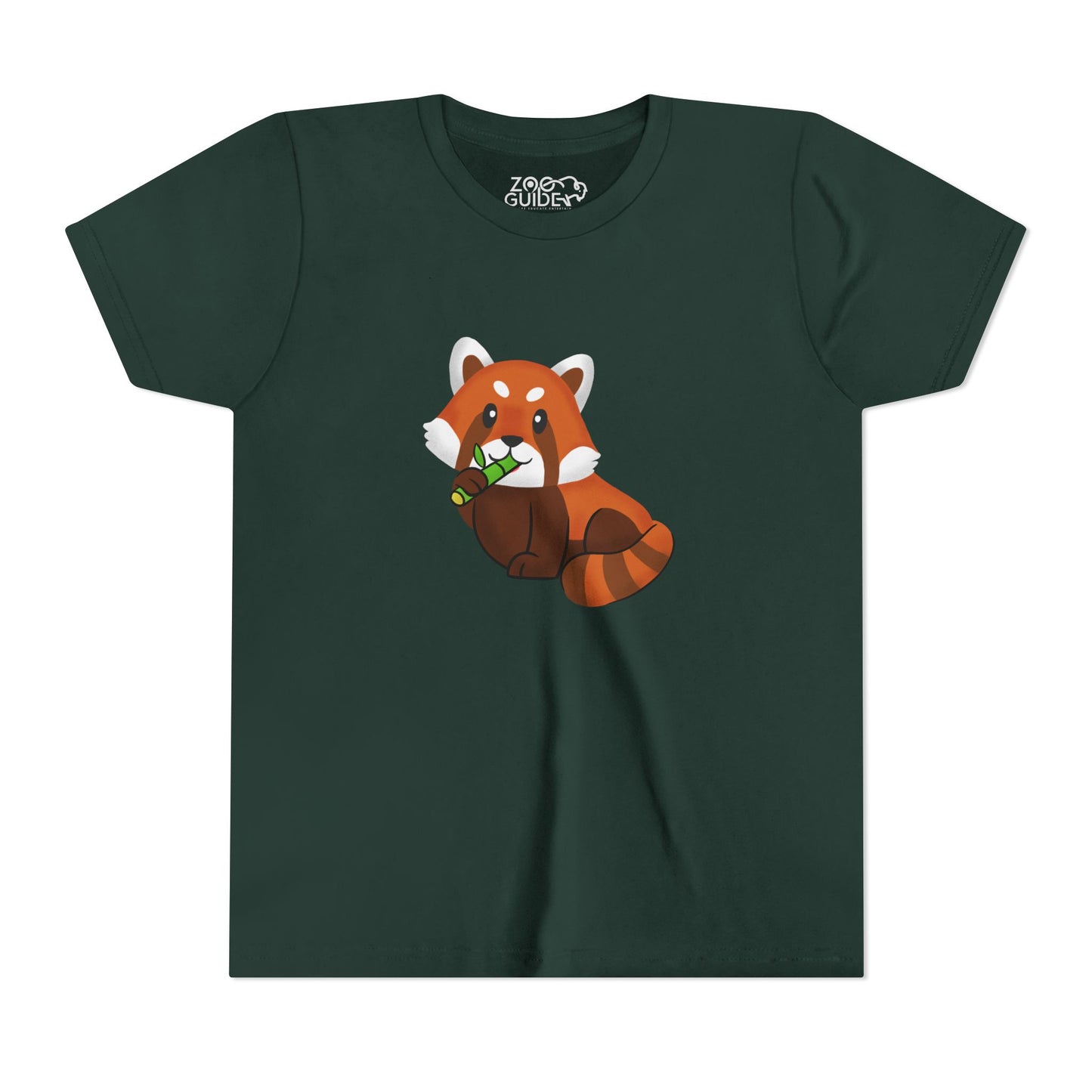 Red Panda Eating Bamboo Youth Tee Shirt by Zoo Guide™