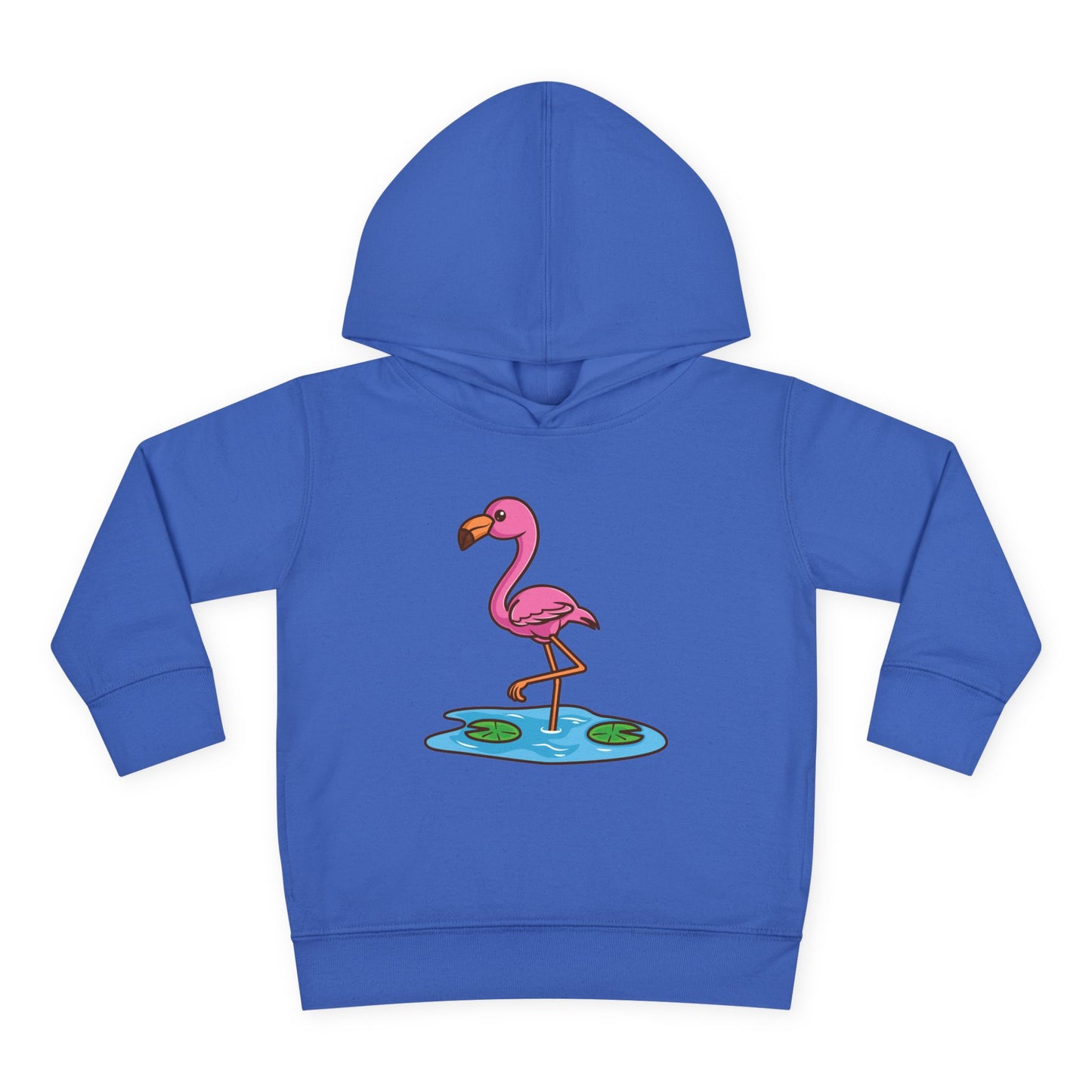 Flamingo Kawaii Style Toddler Pullover Fleece Hoodie by Zoo Guide™