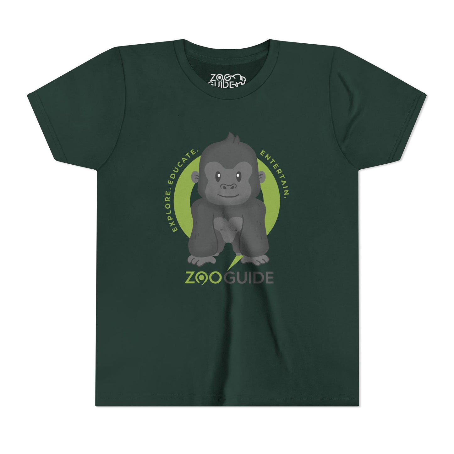 Gorilla in Zoo Guide™ Waypoint Icon Youth Tee Shirt by Zoo Guide™