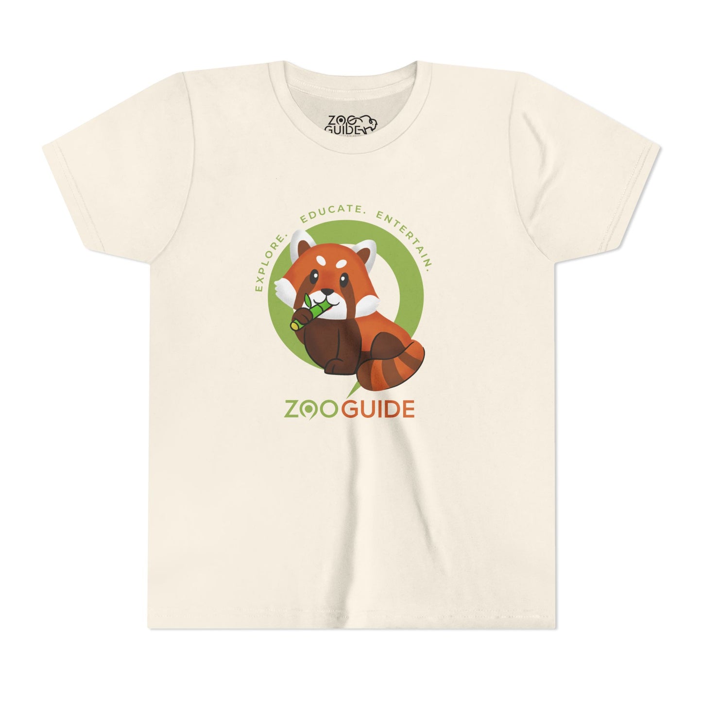 Red Panda Eating Bamboo in Zoo Guide™ Waypoint Icon Youth Tee Shirt by Zoo Guide™