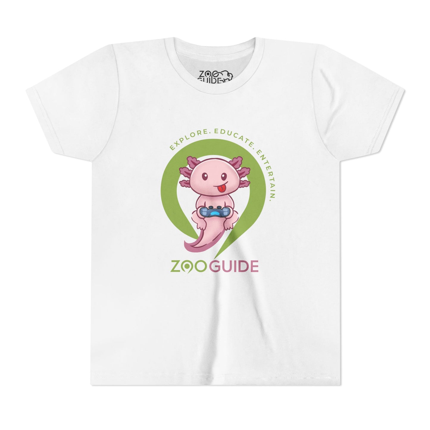 Axolotl Gaming in Zoo Guide™ Waypoint Icon Youth Tee Shirt by Zoo Guide™