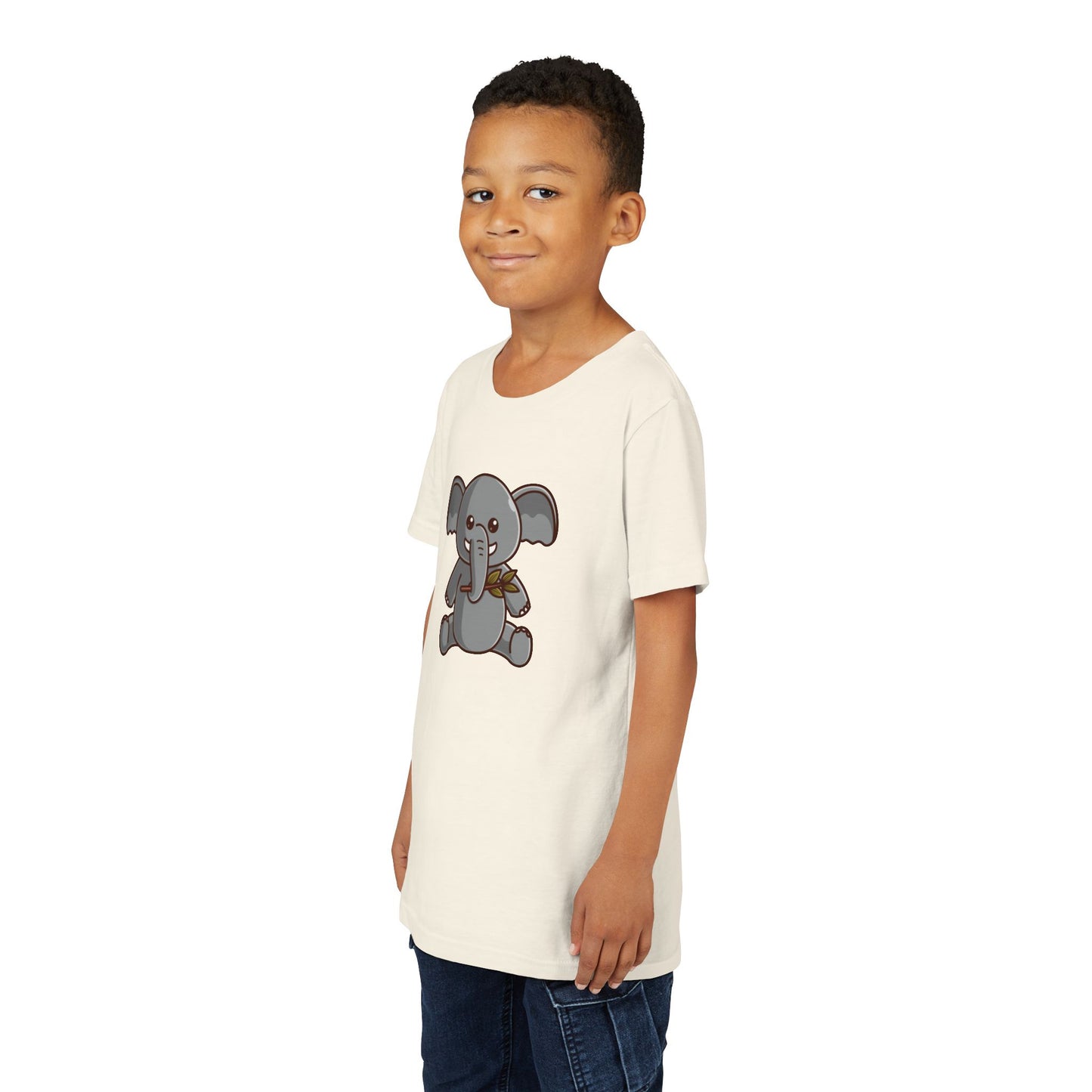 African Elephant Kawaii Style Youth Tee Shirt by Zoo Guide™