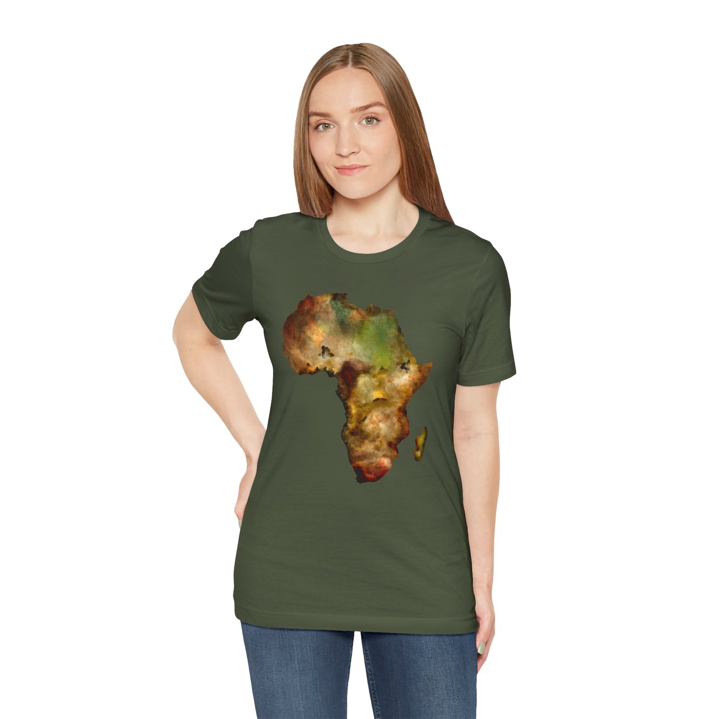 Africa Map Adult Unisex Tee Shirt by Zoo Guide™