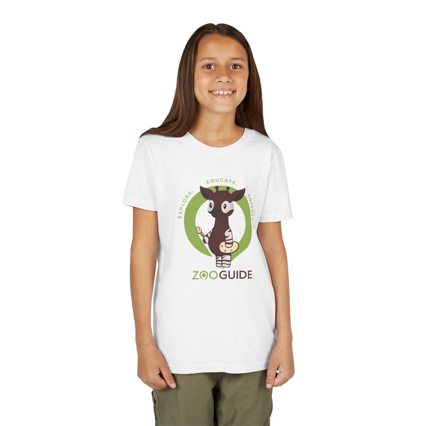 Okapi Painting in Zoo Guide™ Waypoint Icon Youth Tee Shirt by Zoo Guide™