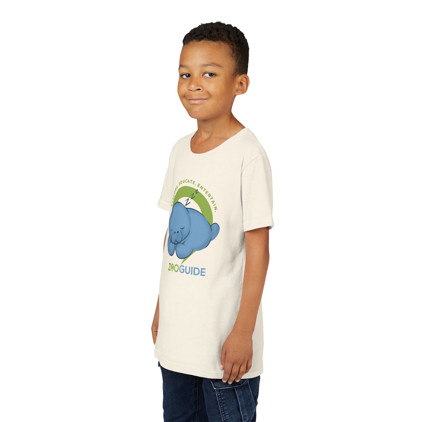 Manatee Sleepin' in Zoo Guide™ Waypoint Icon Youth Tee Shirt by Zoo Guide™